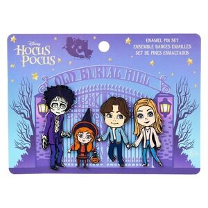 Disney Trading Pin Loungefly Disney Hocus Pocus Characters Enamel Pin Set NEW